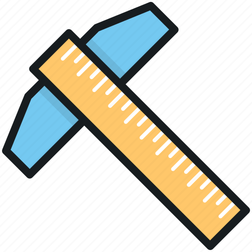 Carpenter tool, decimal ruler, measure tool, ruler, t square icon - Download on Iconfinder
