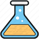 chemical flask, chemistry, conical flask, flask, laboratory