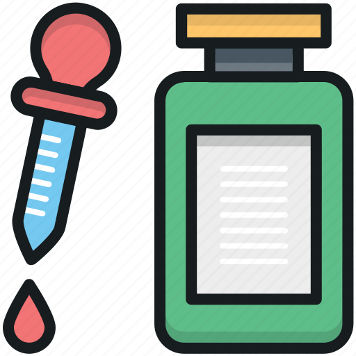 Color picker, inkpot, medicine dropper, medicine jar, pipette icon - Download on Iconfinder