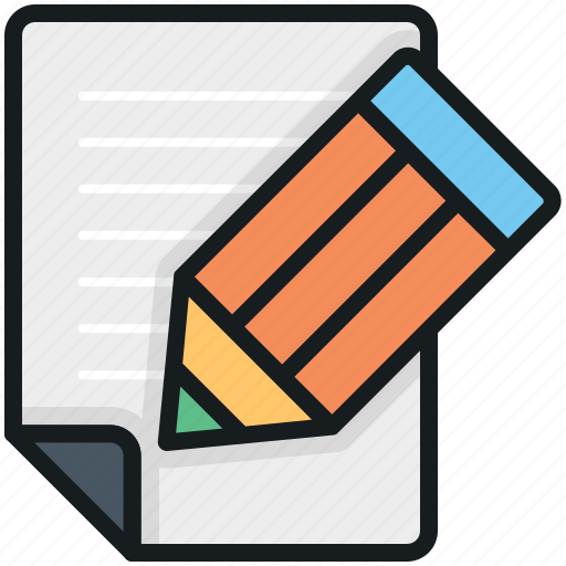 File, paper, pencil, sheet, writing icon - Download on Iconfinder