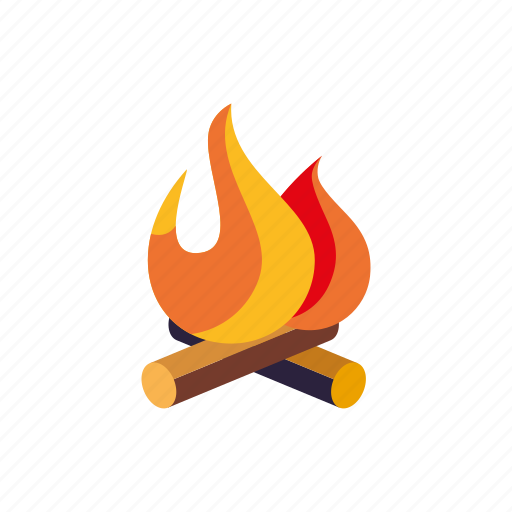 Camp fire, camping, equipment, flame, log, log fire, outdoors icon - Download on Iconfinder