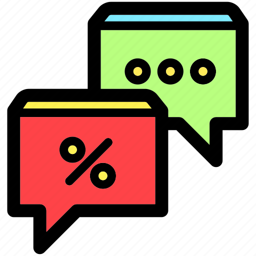 Chat, discount, discuss, message, customer service, customer support, sale icon - Download on Iconfinder