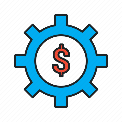Cogwheel, computation, dollar, estimate, estimation, flexible, payment icon - Download on Iconfinder