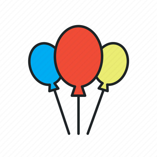 Balloons, birthday, event, festival, promo, celebration, decoration icon - Download on Iconfinder