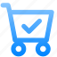 cart, check, shopping, ecommerce, commerce, market, tick, accept, approve 