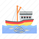 trawler, wireless, fishes, smart fishing, commercial, ship