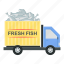 fish truck, transport, vehicle, shipping, fishes, breed 