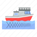 vessel, fishing, trawler, raft, ship