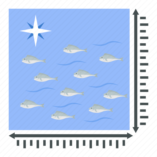 Fishing, area, commercial, measurement, fishes, breed icon - Download on Iconfinder