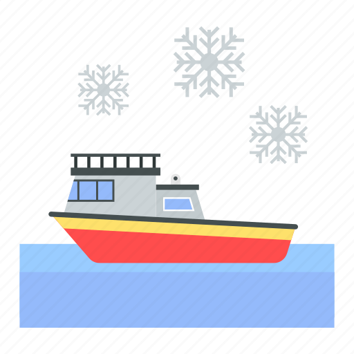Winter, trawler, raft, ship, commercial, fishing icon - Download on Iconfinder