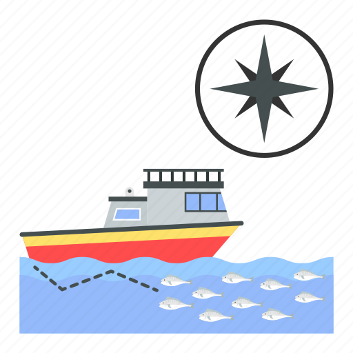 Commerical, fishing, trawler, sea boat, fish farming icon - Download on Iconfinder