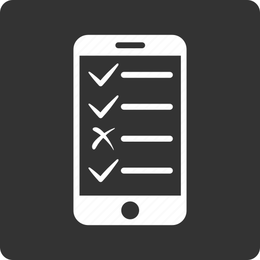 Mobile, tasks, check list, checklist, phone, plan, test icon - Download on Iconfinder