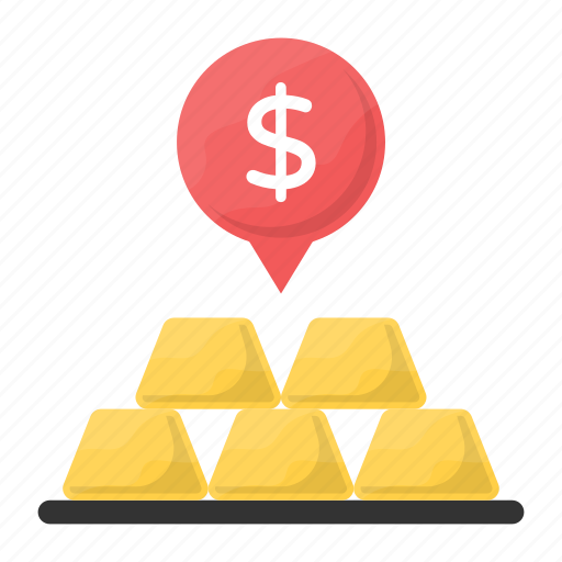 Gold stack, wealth, gold price, gold value, bullion icon - Download on Iconfinder