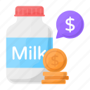 product price, bottle price, milk bottle, milk trade, dairy export