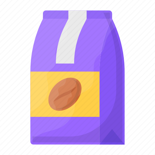 Coffee beans, coffee bag, organic coffee, seeds, merchandise, coffee packet, pack icon - Download on Iconfinder