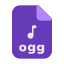 ext, ogg, audio, music, file, format, document, extension 