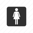 female restroom, female sign, restroom, sign board