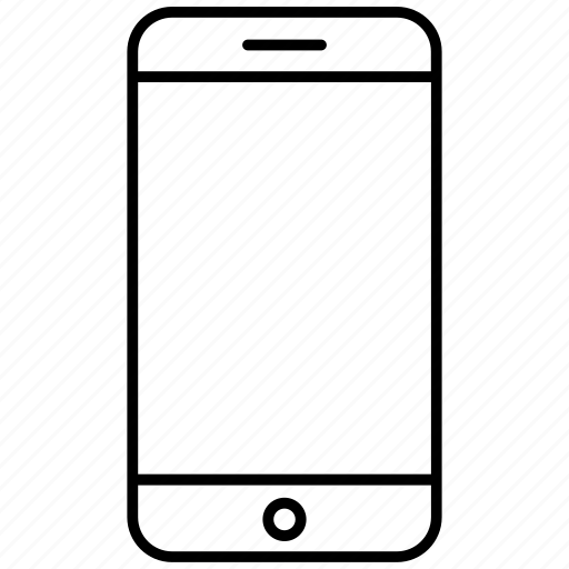 white mobile phone icon