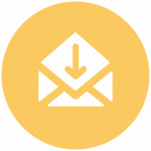 Email arrow, envelop, incoming email, letter, mail, receive email icon - Download on Iconfinder