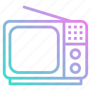 antenna, electronics, screen, television, tv, vintage