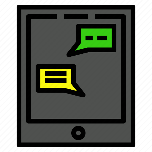 Chatting, communication, conversation, dialog, ipad icon - Download on Iconfinder