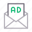 ads, advertisement, communication, email, message 