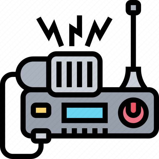 Radio, transceiver, communication, police, bandwidth icon - Download on Iconfinder