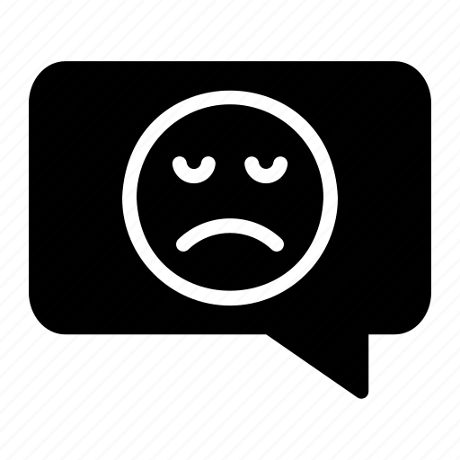 Sad, emoji, dialogue, emoticon, communications, chat, speech icon - Download on Iconfinder