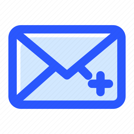 Chat, email, inbox, mail, message, plus icon - Download on Iconfinder