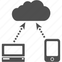 cloud, communication, computer, connection, network, phone