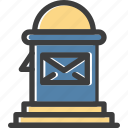 inbox, letterbox, mailbox, postbox