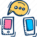 chat, message, popup, smartphone, sms icon