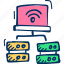 cloud, device, laptop, networking, server icon 