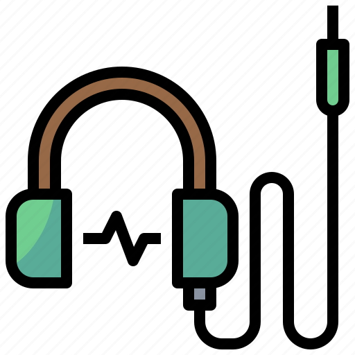 Audio, communications, device, earphones, electronics, headphones, sound icon - Download on Iconfinder