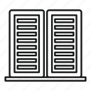 server, data, rack, vector, thin