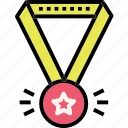 award, honor, medal, rank, reputation, ribbon, winner