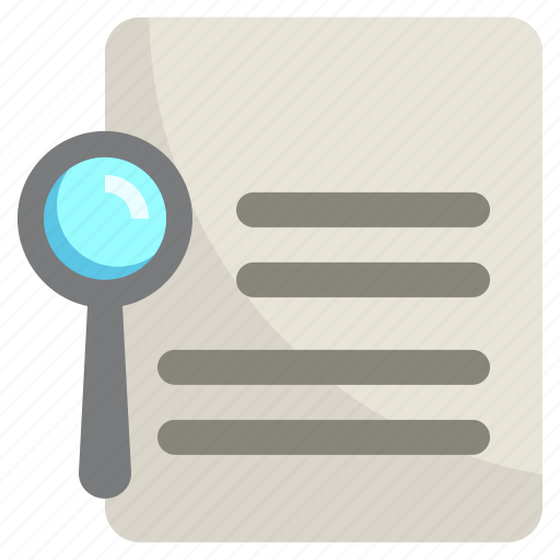 Auditing, magnifying, glass, business, accounting, report icon - Download on Iconfinder