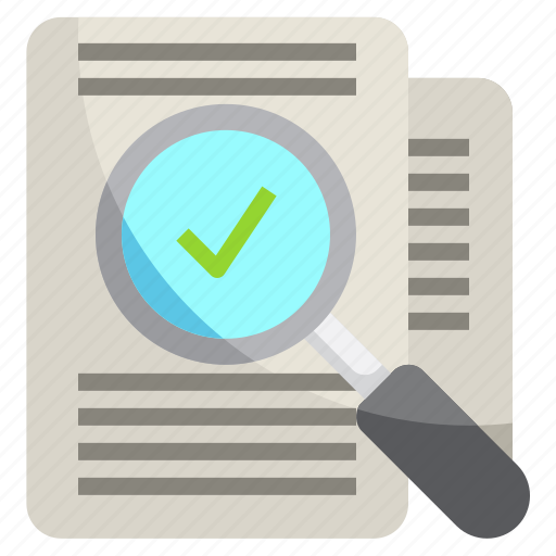 Compliance, check, business, paper, magnifying, glass icon - Download on Iconfinder