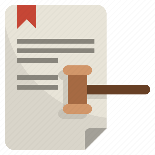 Legal, document, paper, law, hammer icon - Download on Iconfinder