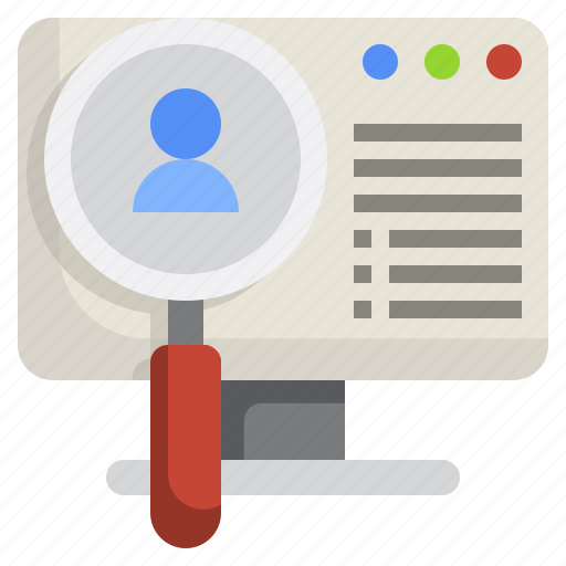 Recruitement, search, computer, magnifying, glass, web icon - Download on Iconfinder