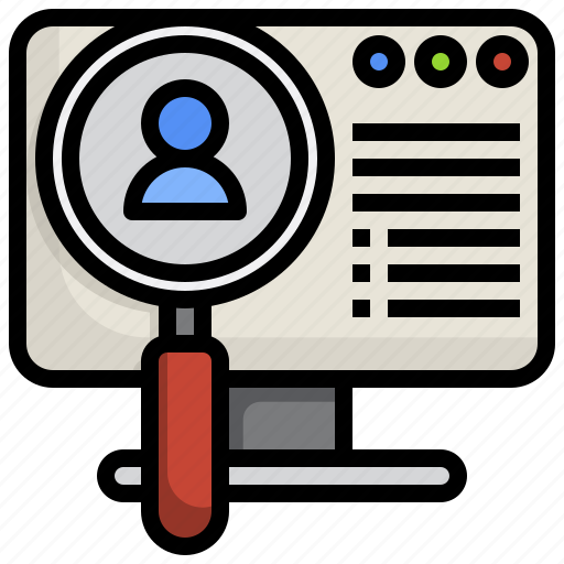 Recruitement, search, computer, magnifying, glass, web icon - Download on Iconfinder