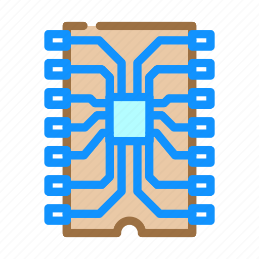 Ic, chip, electronic, component, microchip, circuit icon - Download on Iconfinder
