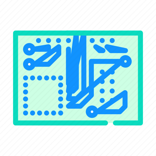 Pcb, board, electronic, component, chip, microchip icon - Download on Iconfinder