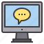 chat, computer, contact, interface, service, technology 