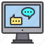 chat, computer, interface, service, technology 