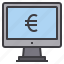 computer, euro, interface, money, technology 