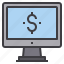 computer, dollar, interface, money, technology 