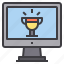 computer, interface, technology, trophy 
