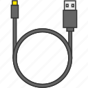 cable, connecter, data, usb cable, wire 