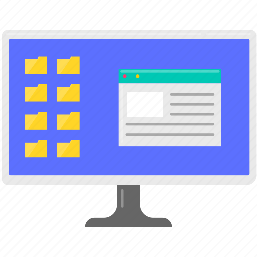 Computer, file, folder, internet, moniter, office, work icon - Download on Iconfinder